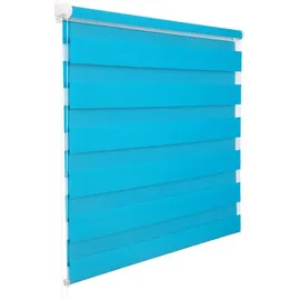 Woltu Doppelrollo 80 x 150 cm blau/türkis