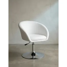 KADIMA DESIGN Loungesessel Lift Textil 62 x 84 x 55 cm Weiß höhenverstellbar