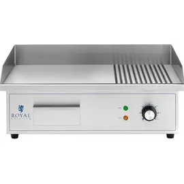 Royal Catering Elektro Grillplatte 548 x 350 mm - Ribber + Flat - 3.000 W