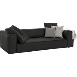 W.Schillig Couch Leder 3-Sitzer Schwarz
