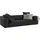 W.Schillig Couch Leder 3-Sitzer Schwarz