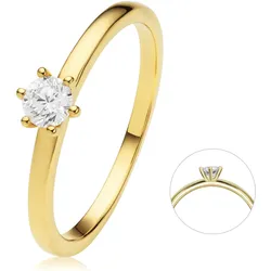 Diamantring ONE ELEMENT "0.25 ct Diamant Brillant Ring aus 585 Gelbgold" Gr. 60, gold, Fingerringe, Damen, 60, Gelbgold 585-Diamanten, Gelbgold 585, Diamanten, Damen Gold Schmuck