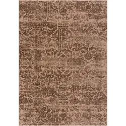 Teppich HOME AFFAIRE "Dilani" Gr. 1, braun, B:60cm H:12mm L:90cm, Kunstfaser, Teppiche, Vintage, dezenter Glanz, Hoch-Tief-Struktur, Schrumpf Carving-Effekt