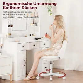 COMHOMA Drehstuhl Kunstleder Weiß