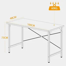 luxuskollektion Schreibtisch 100x48 cm Industrie-Design Holz