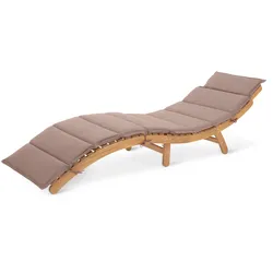 Tchibo - Zusammenklappbare Wellenliege »Lenja« - 186,5x61,5x0cm - taupe - Eukalyptusholz / Polyester