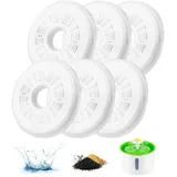 Toaren 6 Stück Katzenbrunnen Filter,Cat Water Fountain Filters,Ersatzfilter Trinkbrunnen für Katze,Aktivkohlefilter Katzenbrunnen Trinkbrunnen für 3L Flower Katzenbrunnen,Catit filter für Katzen,Hunde