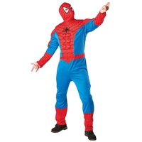 Rubie ́s Kostüm Spider-Man Kostüm-Overall, Lockerer Superhelden-Overall, bei dem man auch noch eine Lage drunterz blau XL