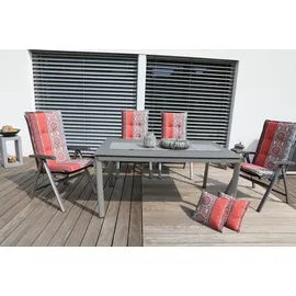 GO-DE Sitzauflage 108 x 50 x 7 cm rot 4-tlg.
