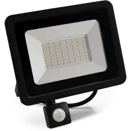 McShine Außenstrahler LED 50 W IP66 mit Bewegungsmelder weiß