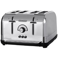 Morphy Richards Toaster VENTURE RETRO Toaster 4 Schlitz, 1800W, Edelstahl silberfarben
