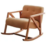 JVmoebel Schaukelsessel Klassischx Sessel Polstersessel Einsitzer Wohnzimmer Sitz Braun Stoff (1-St., Sessel), Made in Europa braun