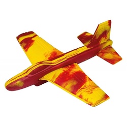 Günther Spielzeug-Segelflieger Stunt Glider, Wurfgleiter, 18 cm, für Kinder ab 4 Jahren gelb|rot