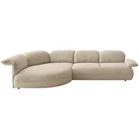 Koinor Ecksofa, Beige, Kunststoff, 3-Sitzer, Ottomane links, L-Form, 343x154 cm, Goldenes M, Dgm, Handmade in Germany, erweiterbar, Typenauswahl, Armteilvarianten, seitenverkehrt erhältlich, Hocker Rücken echt, individuell planbar, Stoff-/Lederauswahl, Wohnzimmer, Sofas & Couches, Wohnlandschaften, Ecksofas