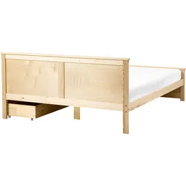 Beliani Dauphin 160 x 200 cm Hellbraun