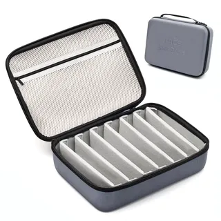 Face Shadow Brillenbox für Mehrere Brillen, Sonnenbrille Aufbewahrung Organizer Brillenaufbewahrung, Einstellbare Fächer, für Damen Herren,7 Schlitze