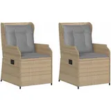 vidaXL Gartenbank 2 pcs 110 x 60 x 80 cm Beige
