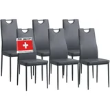 Albatros Esszimmerstühle SALERNO 6er Set, Grau - Grau
