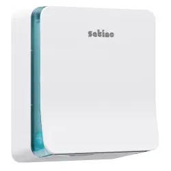 Satino Falthandtuchspender S, PT3 kompatibel, Nachhaltiger Papierhandtuchspender mit Füllstandskontrolle, Farbe: weiß