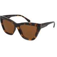 Michael Kors 0MK2211U DUBAI Damen-Sonnenbrille Vollrand Cateye Kunststoff-Gestell, Havanna