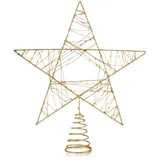 COM-FOUR Deko Stern 27 cm Goldfarben