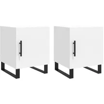vidaXL Nachtschrank 2 Stk. 40 x 40 x 50 cm Weiß