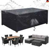 SIRUITON Gartenmöbel Abdeckung mit Belüftungsöffnungen, Wasserdicht, Winddicht, UV-Beständiges, Schwerlast,Reißfest 420D Oxford Abdeckplane Gartenmöbel, Abdeckung Gartenmöbel Winterfest