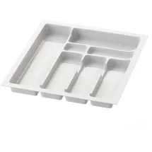 Sossai Besteckeinsatz Kunststoff 30-90 cm Weiß 43 x 49 cm 7 Fächer