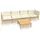 vidaXL Garten-Lounge-Set 5-tlg. creme Kiefer