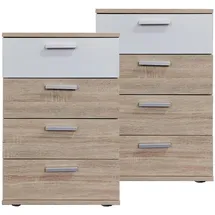 Hti-Living Nachtschrank Nina 45 x 38 x 70 cm Weiß