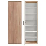 Procontour Mehrzweckschrank PROCONTOUR "Haushaltsschrank Clara", braun, B:50cm H:167cm T:52cm, Schränke, Mehrzweckschrank