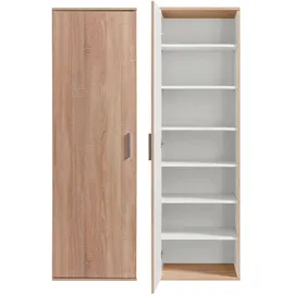 Procontour Mehrzweckschrank PROCONTOUR "Haushaltsschrank Clara", braun, B:50cm H:167cm T:52cm, Schränke, Mehrzweckschrank