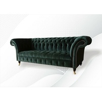 JVmoebel Chesterfield-Sofa Grünes Chesterfield Dreisitzer Wohnzimmermöbel Luxus Couch Neu, Made in Europe grün
