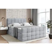 altdecor Boxspringbett APO-Z KING - 160 x 200 - H3/H4 - Hellgrau