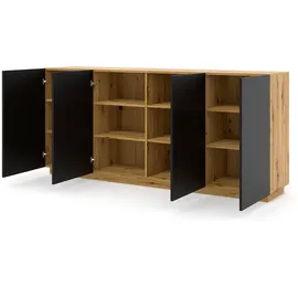 petits-meubles Sideboard 198 x 89 cm Schwarz