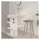 vidaXL Bartisch mit Regal 100 x 50 x 101,5 cm Hochglanz-Weiß