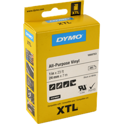 Dymo XTL Schriftband 1868753 Vinyl  schwarz auf weiß  24mm x 7,5m