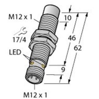 Turck Sensor nicht bündig PNP, Wechsler NI8U-MT12E-VP4X-H1141