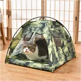 Tipi Zelt für Haustiere Haustier Hund Zelt Haus Blumen Druck Geschlossenen Katze Zelt Bett Innen Klapp Tragbare Komfortable Kätzchen Bett Zwinger for Kleine Haustiere (Color : L, Size : M)