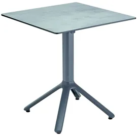 Solpuri Bistrotisch Milano 70 x 70 cm - 301 - weiß 433 - HPL volcano grey