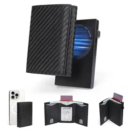 Fomax Mini Geldbörse unisex Portemonnaie schwarz
