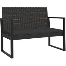 vidaXL Gartenbank 106 x 75 x 57 cm Schwarz