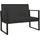 vidaXL Gartenbank 106 x 75 x 57 cm Schwarz