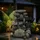 Köhko Gartenbrunnen Kieselstein mit 4X LED Beleuchtung