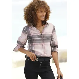 Buffalo Hemdbluse Damen rosa-schwarz kariert Gr.34