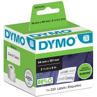 Dymo Endlosetiketten LabelWriter 99014 101x54mm, weiß, 1 Rolle (S0722430)