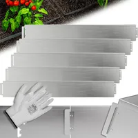 Beeteinfassung 45er-Set Silber Metall 45mx14cm