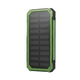 Solar Power Bank, Ladegerät Power Bank unterstützt Solar-Schnellladung für den Außenbereich für die Schule für Reisen zu Hause(Green)