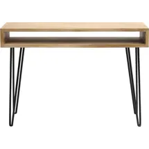 miliboo - Schreibtisch aus Mangoholz und Metall mit Ablagegestell VIBES