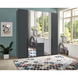 WIMEX Drehtürenschrank Mugano 225 x 236 x 58 cm Schwarz